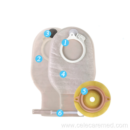 Two pieces Colostomy Bag 2 Piece Chassis flange